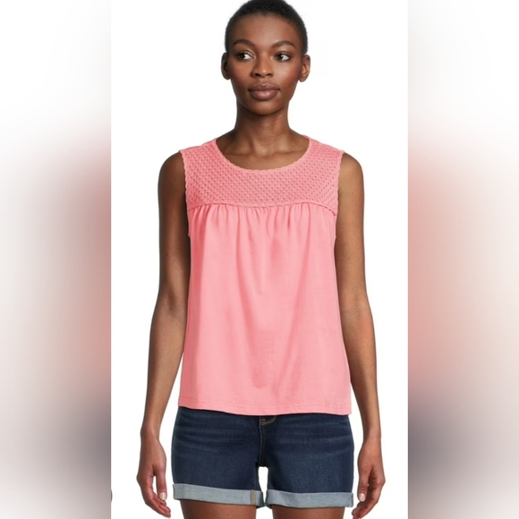 Time and Tru Coral Sleeveless Blouse - Picture 1 of 8